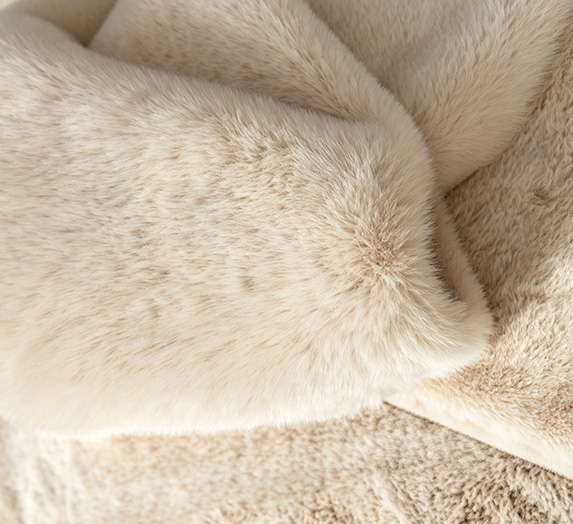 Faux rabbit fur carpet